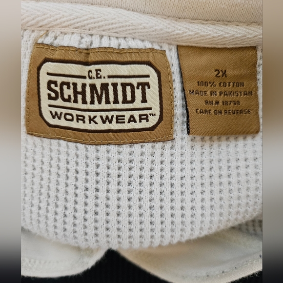 💵3/$20 C.E. Schmidt Waffle Knit Workwear Long Sleeve Shirt XXL - Picture 3 of 15